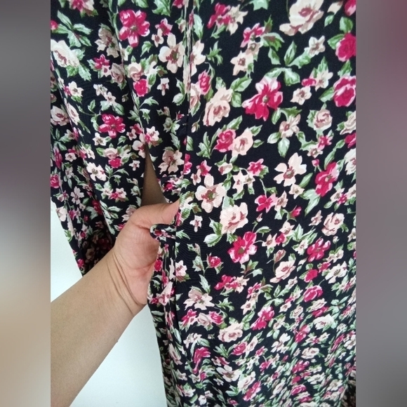 E.D. Michaels by Melanie Drucker | Vintage 1980’s Floral Cottage Maxi Dress- 3/4 - Picture 7 of 7